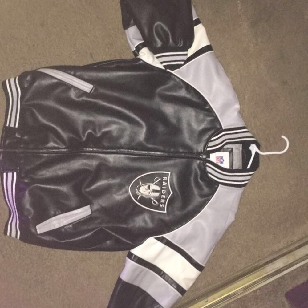 All leather raiders jacket